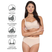 Load image into Gallery viewer, Wacoal Moselle Padded Wired Full Cup Bridal Wear Full coverage Lace Bra - Beige IB4223

