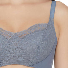Load image into Gallery viewer, Wacoal Moselle Padded Wired Full Cup Bridal Wear Full coverage Lace Bra - Blue IB4223
