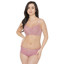 Load image into Gallery viewer, Wacoal Moselle Padded Wired Full Cup Bridal Wear Full coverage Lace Bra - Purple IB4223

