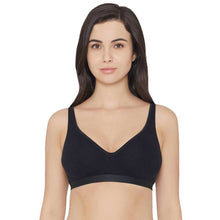 Load image into Gallery viewer, Wacoal Essentials Non-padded Non-wired Full Cup Everyday Wear Cotton Blend Comfort Bra - Black IB50870IN
