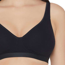 Load image into Gallery viewer, Wacoal Essentials Non-padded Non-wired Full Cup Everyday Wear Cotton Blend Comfort Bra - Black IB50870IN
