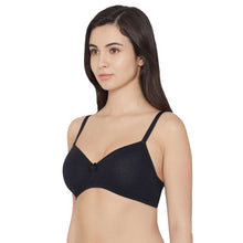 Load image into Gallery viewer, Wacoal Essentials Padded Non-wired Full Cup Everyday Wear Cotton Blend T-Shirt Bra - Black IB50910IN
