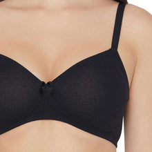 Load image into Gallery viewer, Wacoal Essentials Padded Non-wired Full Cup Everyday Wear Cotton Blend T-Shirt Bra - Black IB50910IN

