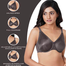 Load image into Gallery viewer, Wacoal Pixie Non Padded Wired Full Cup Everyday Wear Plus Size Full Support Minimizer Bra - Dark Grey IB5180
