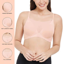 Load image into Gallery viewer, Wacoal Lively Padded Non-Wired Full Cup Everyday Wear Full coverage T-Shirt Bra - Beige IB5199
