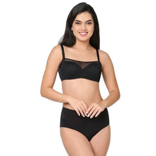 Load image into Gallery viewer, Wacoal Contour Padded Wired 3/4th Cup Full Coverage Mesh Fashion Bra - Black IB5246R
