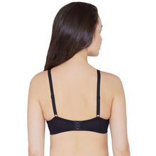 Load image into Gallery viewer, Wacoal Essentials Padded Wired 3/4th Cup Everyday Wear Cotton Blend T-Shirt Bra - Black IB54410IN
