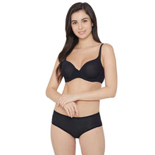 Load image into Gallery viewer, Wacoal Essentials Padded Wired 3/4th Cup Everyday Wear Cotton Blend T-Shirt Bra - Black IB54410IN
