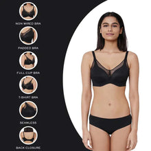 Load image into Gallery viewer, Wacoal Franca Padded Non-wired Full Cup Everyday Wear Full coverage T-Shirt Bra - Black IB5448
