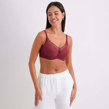 Load image into Gallery viewer, Wacoal Franca Padded Non-wired Full Cup Everyday Wear Full coverage T-Shirt Bra - Maroon IB5448
