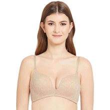 Load image into Gallery viewer, Wacoal Ecozen Padded Non-wired 3/4th Cup Everyday Wear Push-up Bra - Beige IB5464
