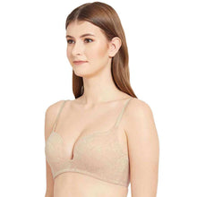 Load image into Gallery viewer, Wacoal Ecozen Padded Non-wired 3/4th Cup Everyday Wear Push-up Bra - Beige IB5464
