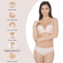 Load image into Gallery viewer, Wacoal Ecozen Padded Non-wired 3/4th Cup Everyday Wear Push-up Bra - Light Pink IB5464
