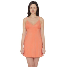 Load image into Gallery viewer, Wacoal Zephyr Non Padded  Non Wired Bridal Wear Short Satin Babydoll Chemise - Orange IN45910IN
