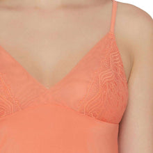 Load image into Gallery viewer, Wacoal Zephyr Non Padded  Non Wired Bridal Wear Short Satin Babydoll Chemise - Orange IN45910IN
