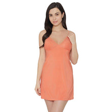 Load image into Gallery viewer, Wacoal Zephyr Non Padded  Non Wired Bridal Wear Short Satin Babydoll Chemise - Orange IN45910IN
