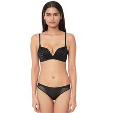Load image into Gallery viewer, Wacoal Zephyr Low Waist Medium Coverage Bridal Wear  Bikini Panty - Black IP45910IN
