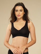 Load image into Gallery viewer, Sonari Padded Medium Coverage Seamless Wirefree T-Shirt Bra with Rib Textured Nylon Support – SM 102
