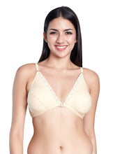 Load image into Gallery viewer, Sonari Non Padded  Low Coverage Front Closure Cotton Polyester Non Wired Everyday Bra with Adjustable Straps - JINAL
