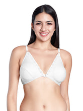 Load image into Gallery viewer, Sonari Non Padded  Low Coverage Front Closure Cotton Polyester Non Wired Everyday Bra with Adjustable Straps - JINAL
