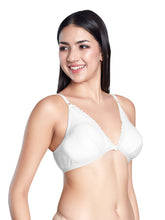 Load image into Gallery viewer, Sonari Non Padded  Low Coverage Front Closure Cotton Polyester Non Wired Everyday Bra with Adjustable Straps - JINAL
