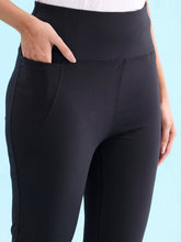 Load image into Gallery viewer, Go Colors Black Poly Stretch Training Capri
