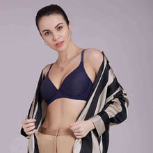 Load image into Gallery viewer, Wacoal Mysa Padded Non-Wired 3/4th Cup Everyday Wear Medium coverage T-Shirt Bra - Navy Blue LB4035
