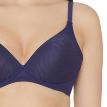 Load image into Gallery viewer, Wacoal Mysa Padded Non-Wired 3/4th Cup Everyday Wear Medium coverage T-Shirt Bra - Navy Blue LB4035
