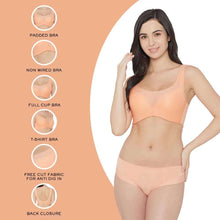 Load image into Gallery viewer, Wacoal Aura Padded Non-wired 3/4th Cup Everyday Wear Full coverage Bra - Orange LB5835R
