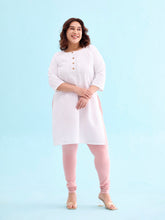 Load image into Gallery viewer, Go Colors Baby Pink Cotton Stretch Churidar
