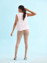 Load image into Gallery viewer, Go Colors Beige Cotton Stretch Churidar
