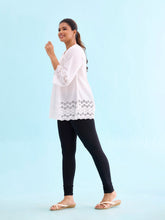 Load image into Gallery viewer, Go Colors Black Cotton Stretch Churidar
