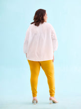 Load image into Gallery viewer, Go Colors Bright Mustard Cotton Stretch Churidar
