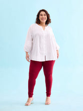 Load image into Gallery viewer, Go Colors Bright Red Cotton Stretch Churidar
