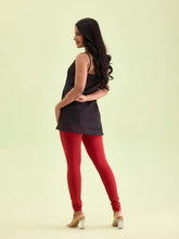 Load image into Gallery viewer, Go Colors Cherry Cotton Stretch Churidar
