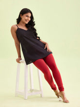 Load image into Gallery viewer, Go Colors Cherry Cotton Stretch Churidar
