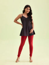 Load image into Gallery viewer, Go Colors Cherry Cotton Stretch Churidar
