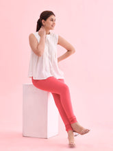 Load image into Gallery viewer, Go Colors Coral Cotton Stretch Churidar
