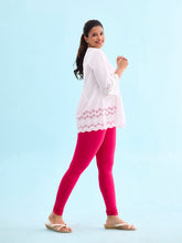 Load image into Gallery viewer, Go Colors Dark Pink Cotton Stretch Churidar
