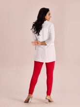 Load image into Gallery viewer, Go Colors Dark Red Cotton Stretch Churidar
