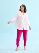 Load image into Gallery viewer, Go Colors Dark Rose Cotton Stretch Churidar
