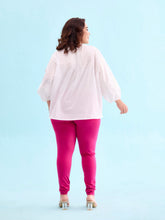 Load image into Gallery viewer, Go Colors Dark Rose Cotton Stretch Churidar
