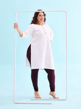 Load image into Gallery viewer, Go Colors Dark Wine Cotton Stretch Churidar
