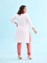 Load image into Gallery viewer, Go Colors Dusty Pink Cotton Stretch Churidar
