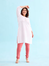 Load image into Gallery viewer, Go Colors Dusty Pink Cotton Stretch Churidar
