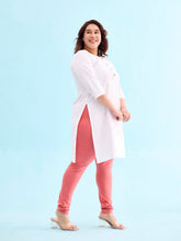 Load image into Gallery viewer, Go Colors Dusty Pink Cotton Stretch Churidar
