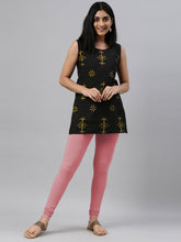 Load image into Gallery viewer, Go Colors Dusty Rose Cotton Stretch Churidar
