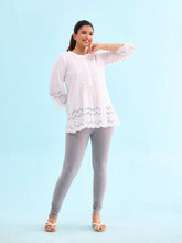 Load image into Gallery viewer, Go Colors Ebony Grey Cotton Stretch Churidar
