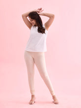 Load image into Gallery viewer, Go Colors Ecru Cotton Stretch Churidar
