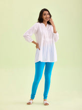 Load image into Gallery viewer, Go Colors Firozee Cotton Stretch Churidar

